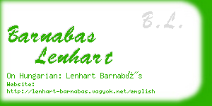 barnabas lenhart business card